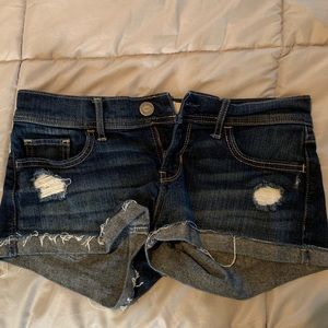 Hollister short short low rise / dark denim